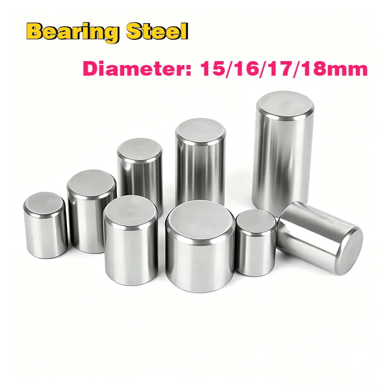 2-10Pcs Bearing Steel Cylindrical Pin Dia 15/16/17/18mm Bearing Steel Hard Shaft Needle Roller Round Straight Pin Locating Dowel