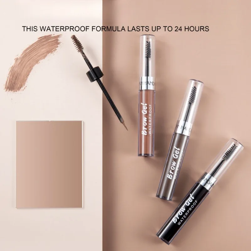 Lápiz de cejas líquido opcional de 8 colores, tinte de doble cabeza, resistente al agua, sin manchas, fácil de colorear con cepillo para cejas, productos de belleza