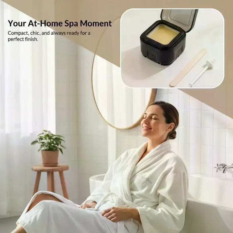 Mini Wax Heater Machine Silicone Bowl Wax Warmer Nose Ear Hair Removal Waxing Kit Wax Bean Wax Heating Melting Pot Melter