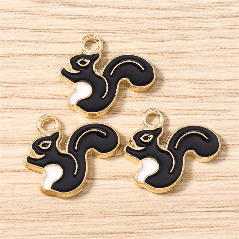 Tusember 20 Stück 13 x 31 mm niedliche Eichhörnchen-Anhänger für die Schmuckherstellung, Halsketten, Ohrringe, Armbänder, DIY-Handarbeitsbedarf – Detail 6
