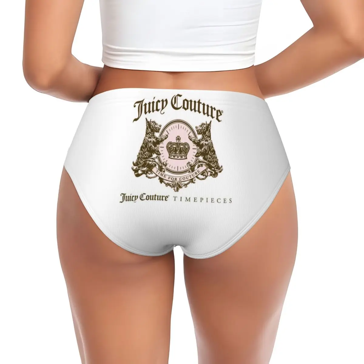 Custom Juicy Couture Classic Panties Briefs Women's Comfort Briefs Underwear Breathable Female Underpants