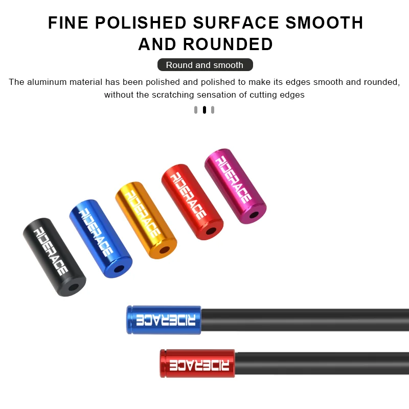 10 pièces/lot de boîtier de câble de dérailleur de vélo, embout en alliage d'aluminium 4mm 5mm, extrémités de câble de frein de changement de vitesse de vélo, bouchon de ligne, bouchons de Tube de fil