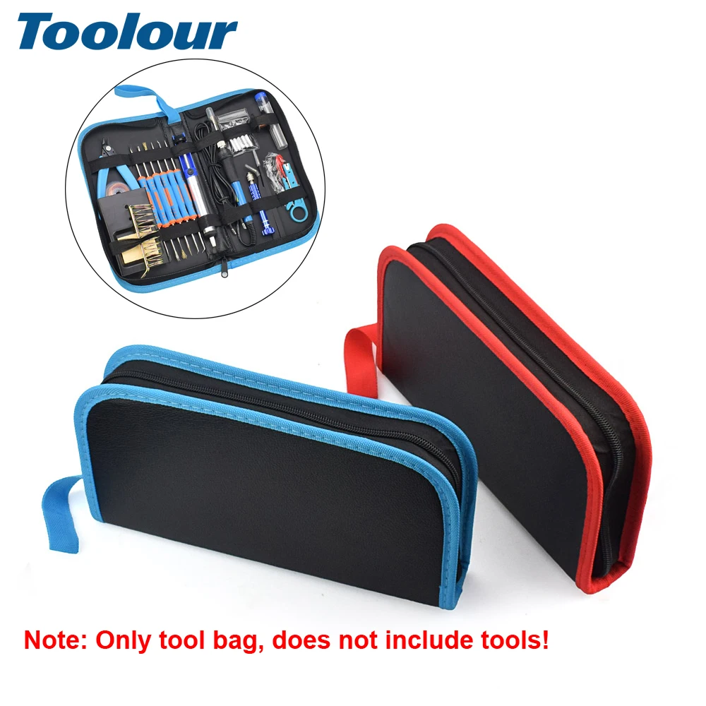 Toolour Multipurpose Portable Tool Bag Soldering Portable Storage Bag Zippers Tool Pouches Electric Screwdriver Carry Case