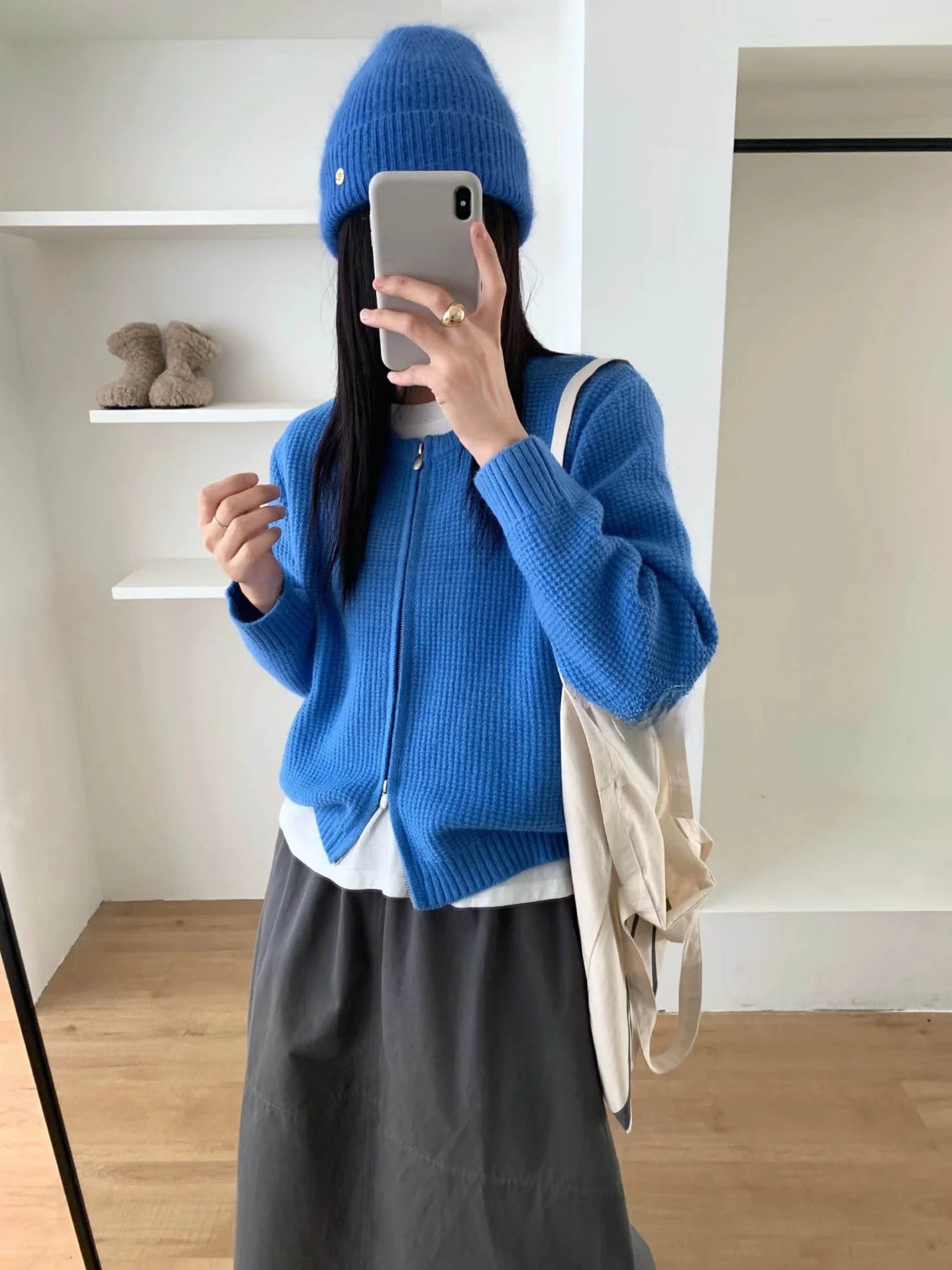 Dongda Gate New Egg round Ne ort Cardigan lavorato a maglia con doppia cerniera Thi Texture Pendolarismo Sle Capispalla caldo da donna