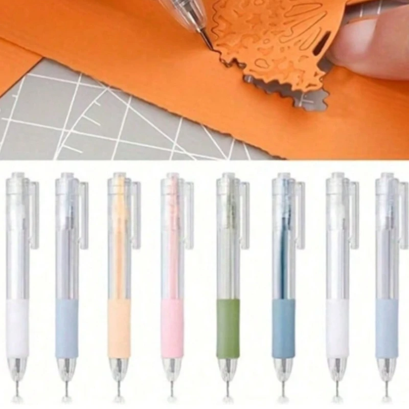 Retractable Morandi Color Precision Paper Knife Pen with Ceramic Blade Sticker Cutting Stainless Steel Blade High Quality PP