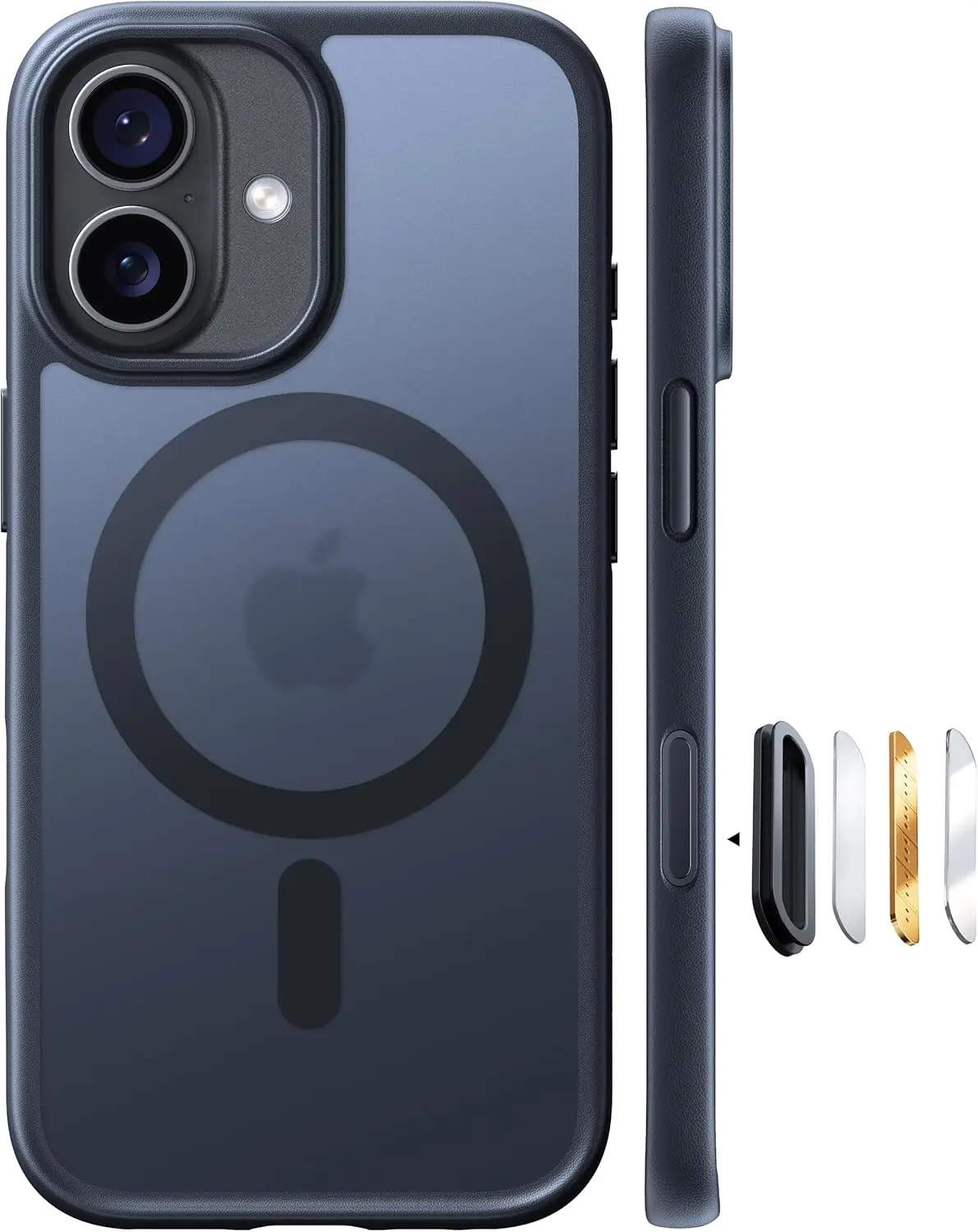 

Magnetic Shockproof Case for iPhone 17 with Camera Control, 12FT Drop Protection, Slim Translucent Anti-Fingerprint Black