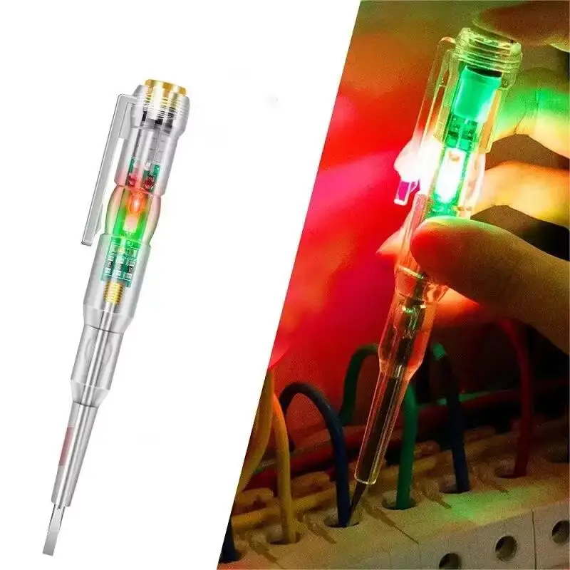 Test Pen Color Double Light Sensor Beep Alarm Electrician Test Broken Zero Fire Wire Detection Pen High Bright Electrician Pen