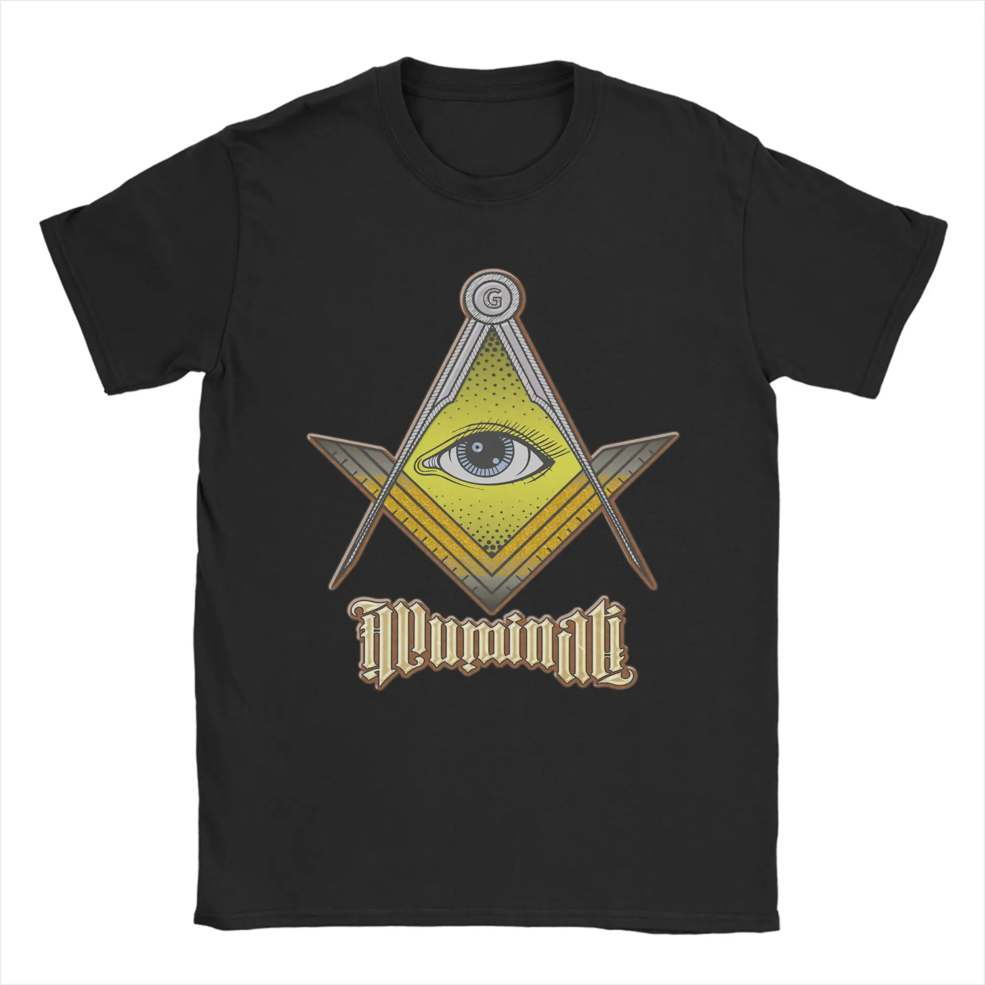 Harajuku Conspiracy Tee - Illuminati T Shirt Unisex 100%Cotton Short Sleeve  O-neck Summer Tops