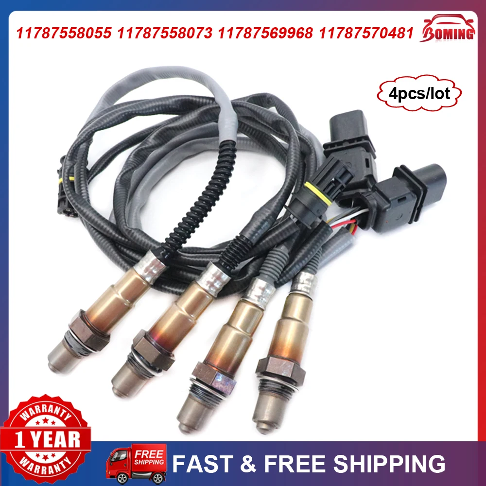 

4PCS NEW 11787558055 11787558073 11787569968 11787570481 Up&Downstream Air Fuel Ratio Lambda Oxygen Sensor For BMW 128i 328i X3