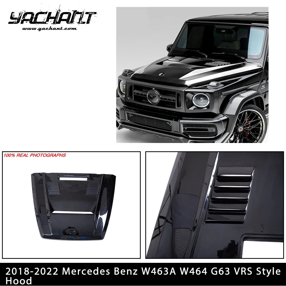Auto-Styling-Zubehör Trockenkohlefaser DCF VRS Style Motorhaube passend für 2018-2022 Mercedes Benz W463A W464 G63