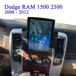Car Radio Audio Video A/V Player Head Unit With GPS Carplay Tape Recorder Cassette for For Dodge RAM 1500 2500 Trucks 2008-2012