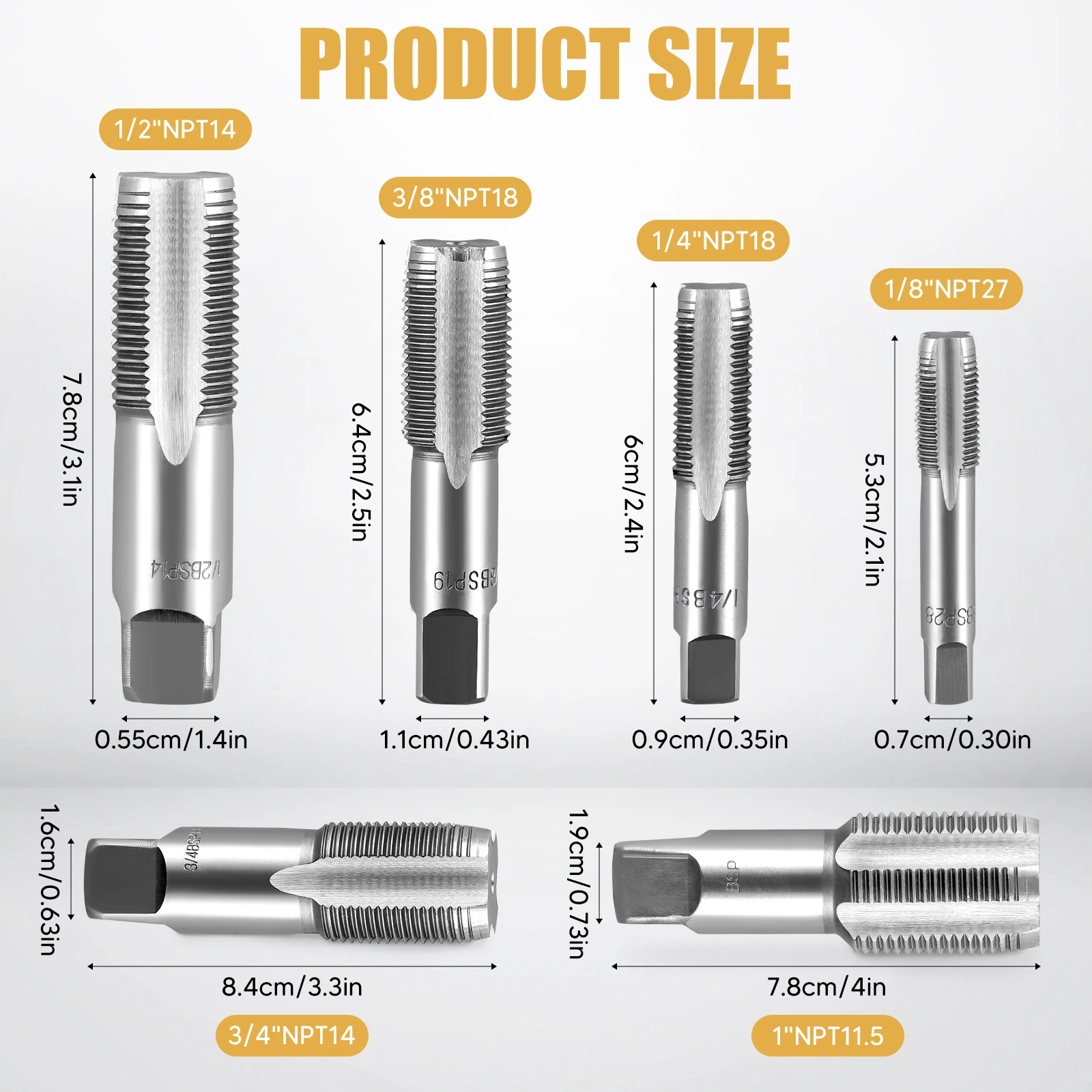 6 ชิ้น BSP ท่อชุดเหล็กคาร์บอน Hand Threading ท่อประปาชุดสําหรับที่ถูกต้องหัวข้อสารพันช่างประปากลศาสตร์ DIY