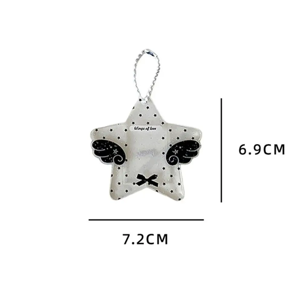 INS Style 1 بوصة حامل صور صغير مع سلسلة المفاتيح الاكريليك Photocard حالة لطيف الأصلي المعبود صور الغطاء الواقي الطلاب #3