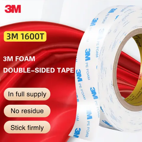 3M 흰색 폼 양면 테이프 1600T 양면 테이프 고온 저항 강력한 비 추적 Pe 폼 테이프