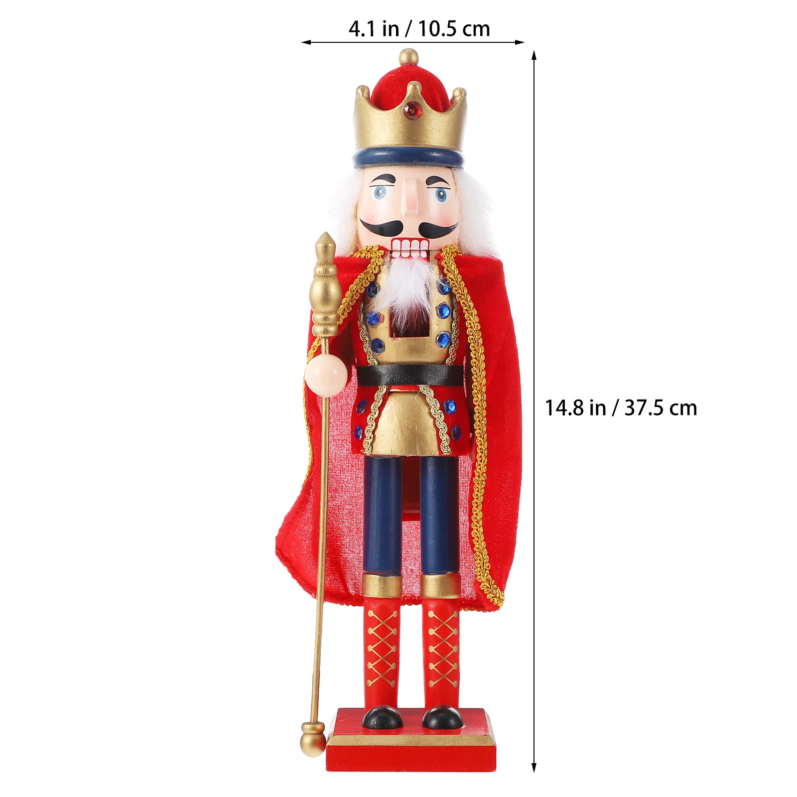 

1pc Wooden Nutcracker Soldier Home Decor Party Decoration Christmas Ornament Desk Toy Bright Color Unique Shape