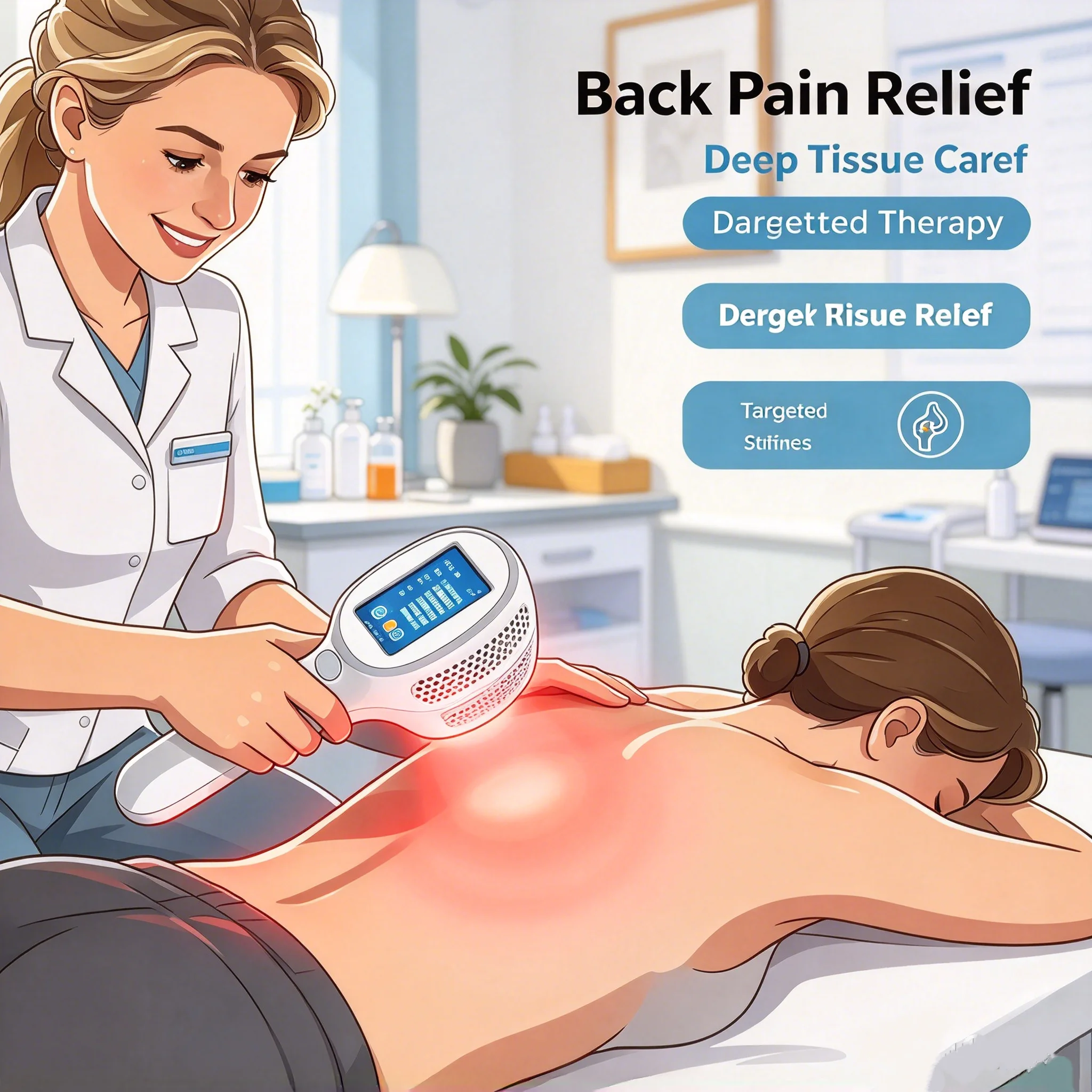 Toponechoice Physio Laser Therapy Apparatus for Nerve Neck Pain Tension Headache Relief with 6000mAh Rechargeable Battery