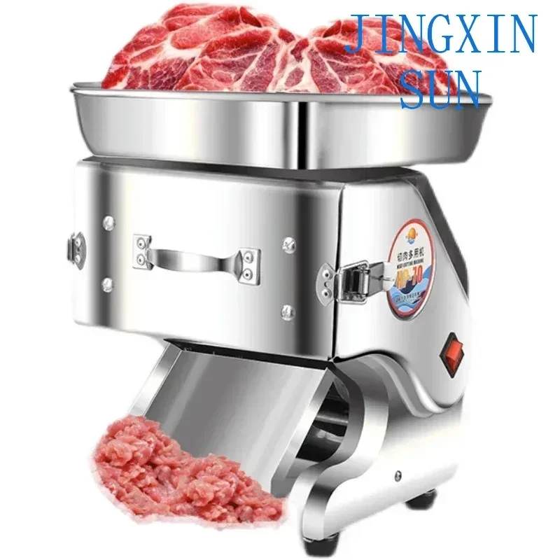 Automatic Meat Slicer Cutter Machine Slicing Chopping Dicing Commercial Desktop Stainless Steel Electric Slicer For Beef Mutton
