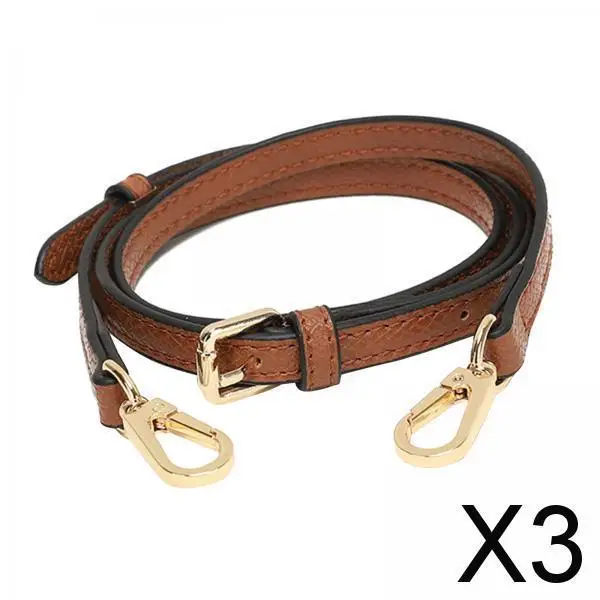 

3x Universal Bag Strap for Purses And Small Bags, Adjustable PU Leather Crossbody Strap