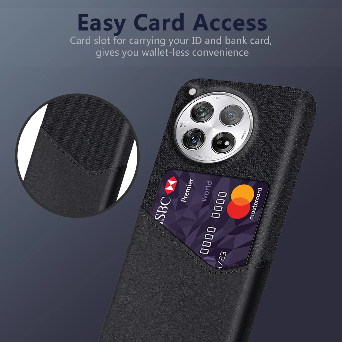 Business Case For OnePlus 12 Funda Febric Card Holder Cover For One Plus 12 1+12 5G 6.82\