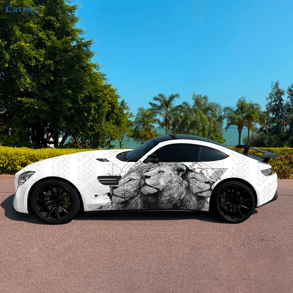 

Специальная виниловая наклейка с изображением льва, самоклеящаяся наклейка из ПВХ, подходит для грузовиков, внедорожников, украшения, автоаксессуары, подарок