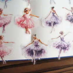 18pcs Elegant Ballerina Dancer Dancing Design PVC Sticker Scrapbooking DIY Gift Packing Label Decoration Tag