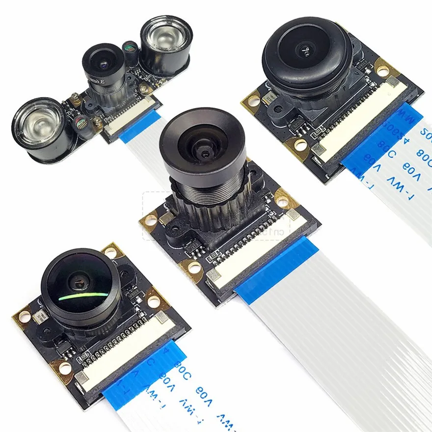 OV5647 Camera Module for Raspberry Pi 3B 4B 3B+ Adjustable Focus 120 130 200 160 Degree HD 5 Million Pixel Night Vision 3.6MM