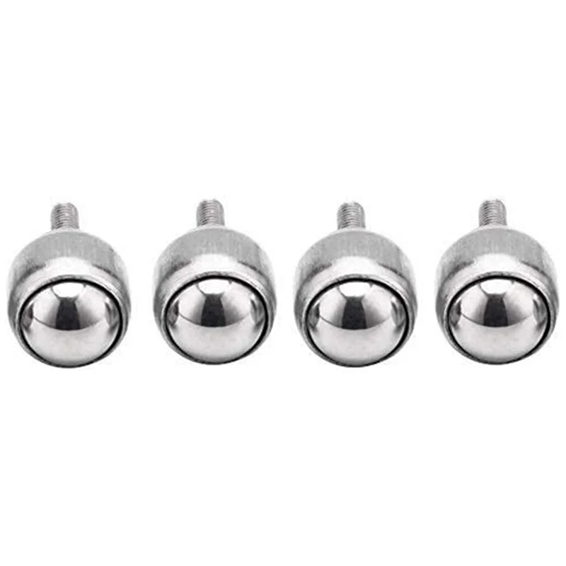 

4Pcs Overall Casters Stainless Steel Rod Universal Ball Bearing Machine Tool Endless Steel Ball Wheel (Size:25D)