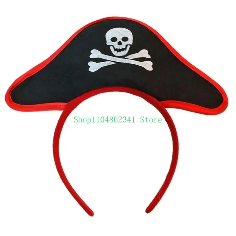 Halloween Pirate Headband Pirate Hat Headband Halloween Hair Hoop Pirate Cosplay Headpiece Day of Dead Headband