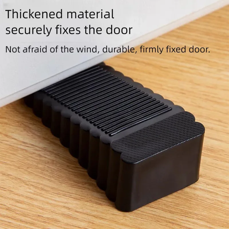 سدادة باب مقاومة للرياح بدون ثقب، سدادة باب سيليكون إبداعية، إسفين باب أمان منزلي، بطاقة باب مضادة للقص #5