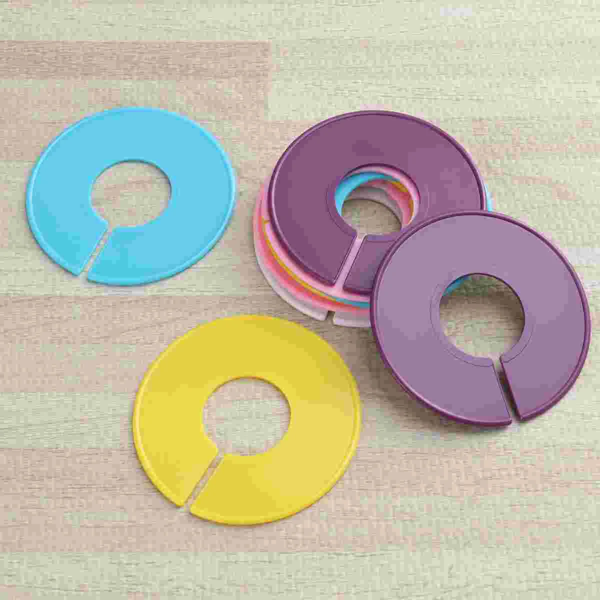 3 Pcs Clothes Dividers for Home Rack Cut off Bright Color Dividing Ring Sorting Size Baby Labels