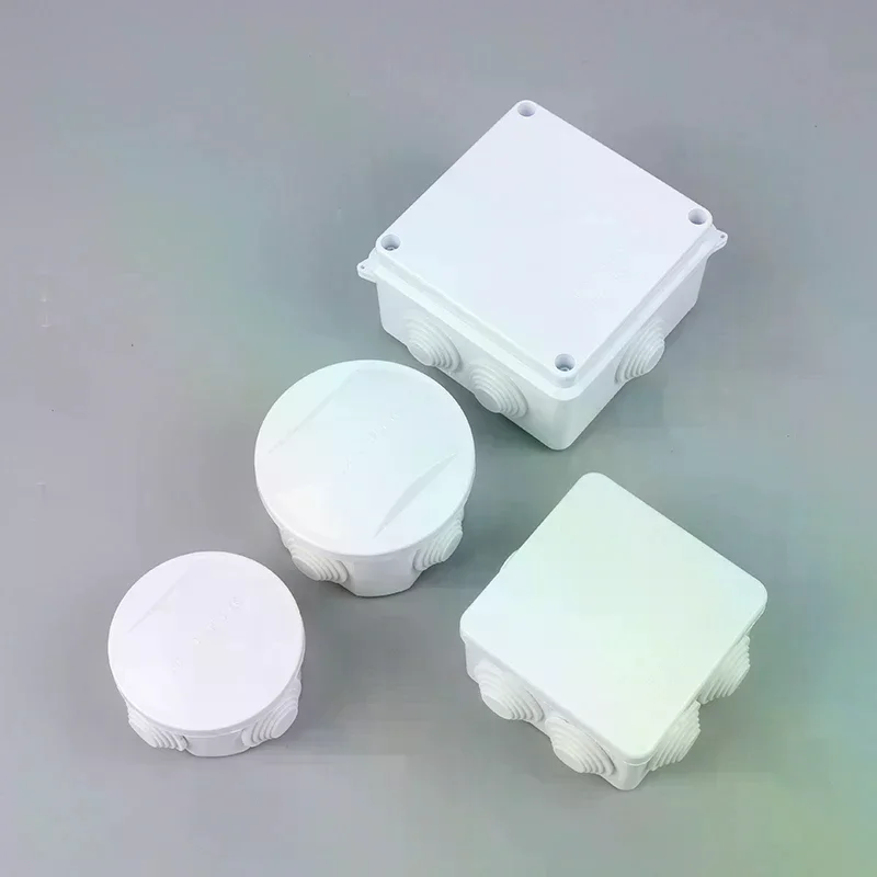 Connection Cable Branch DIY Waterproof IP65 Power Case Junction Box Indoor Wire Shell Electric Control Boxes White