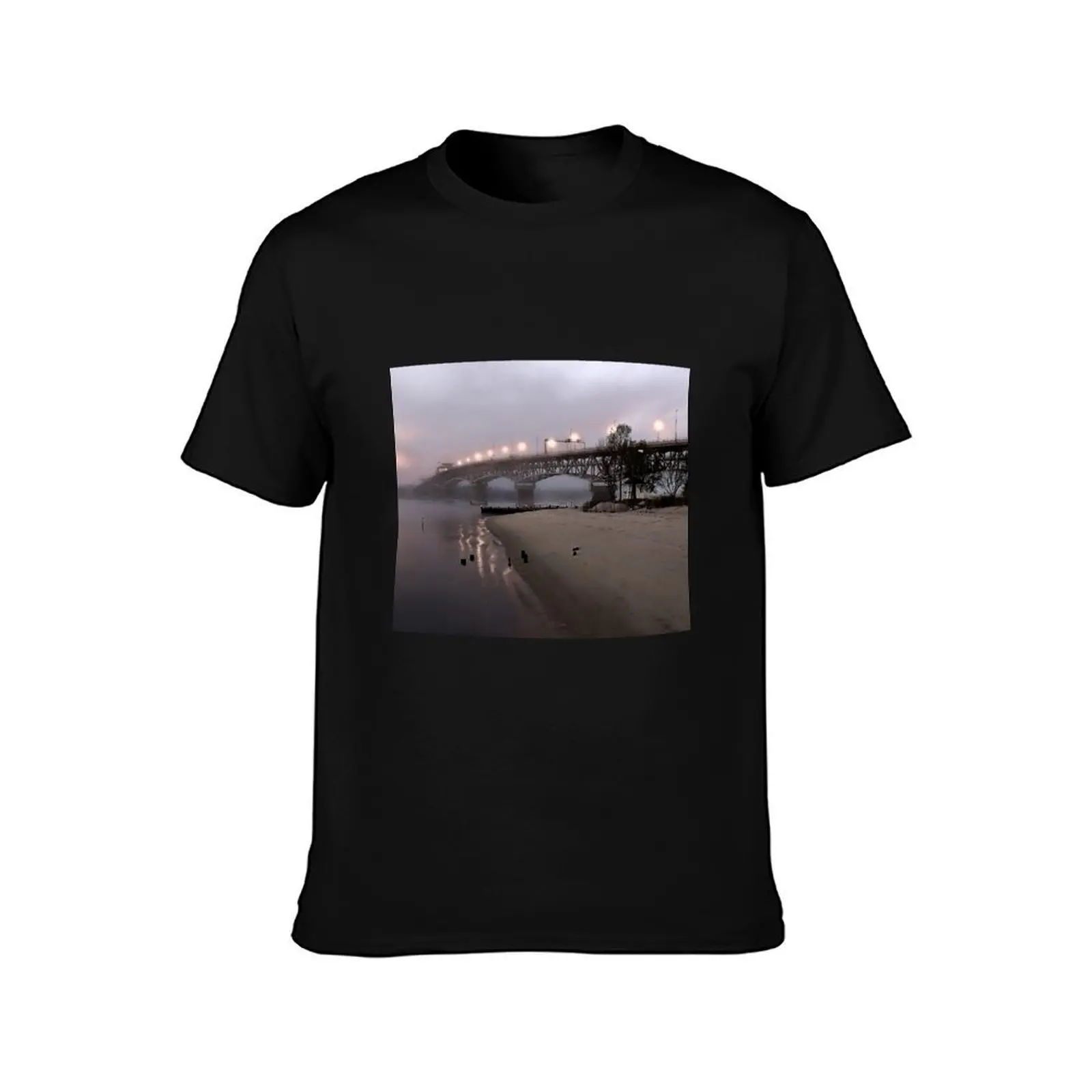 Coleman Bridge Gloucester Point, Virginia T-Shirt, Summer Casual Cotton Tee, Oversized Streetwear Tops, Vintage Graphic Print