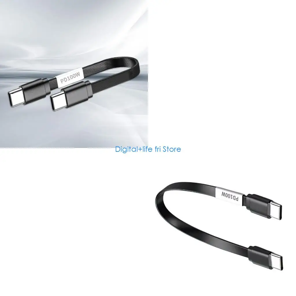 E06D 100W USB C to USB C Fast Charging Cable,  PD100W 480Mbps Data Sync for Electronics Charging Cord
