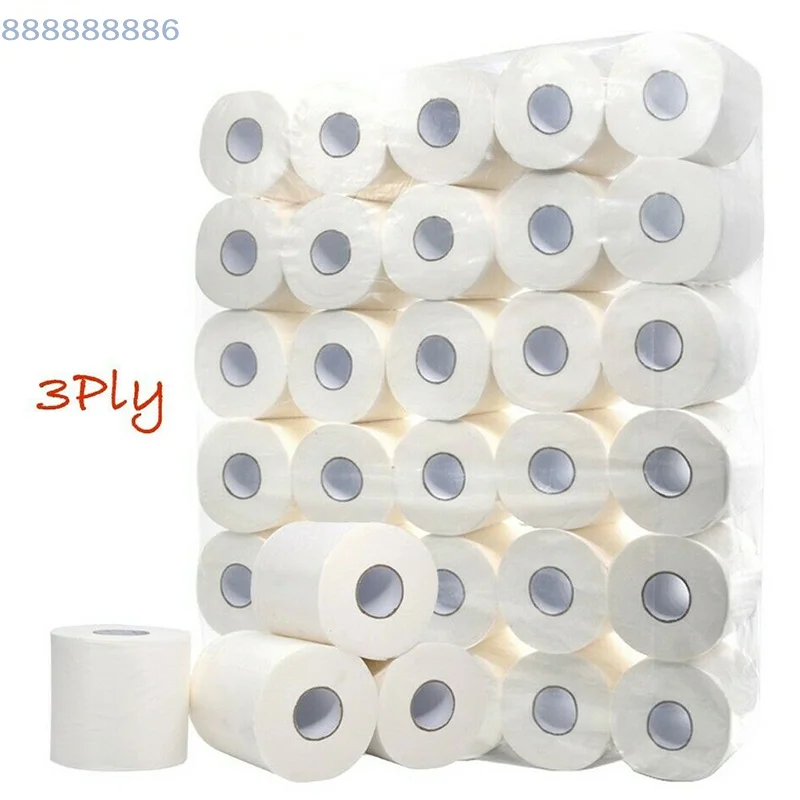 [B]Toilet Paper Bulk Rolls Bath Tissue Bathroom White Soft 4 Ply Lot 100g