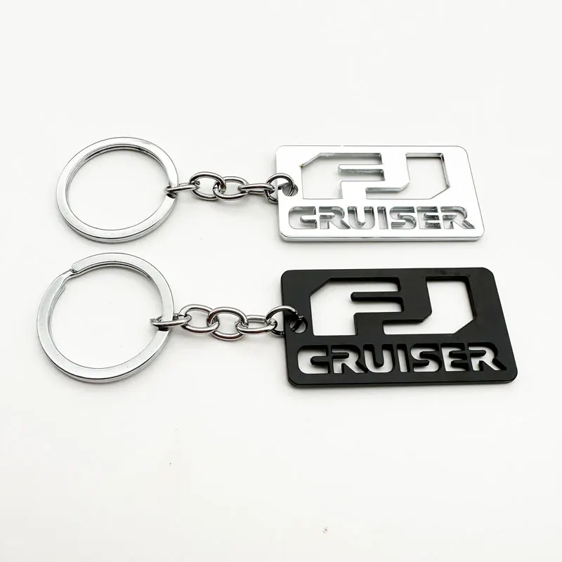 Simplified Font Design Car Keychain Pendant For Toyota FJ CRUISER Key Accessories Alloy Key Ring