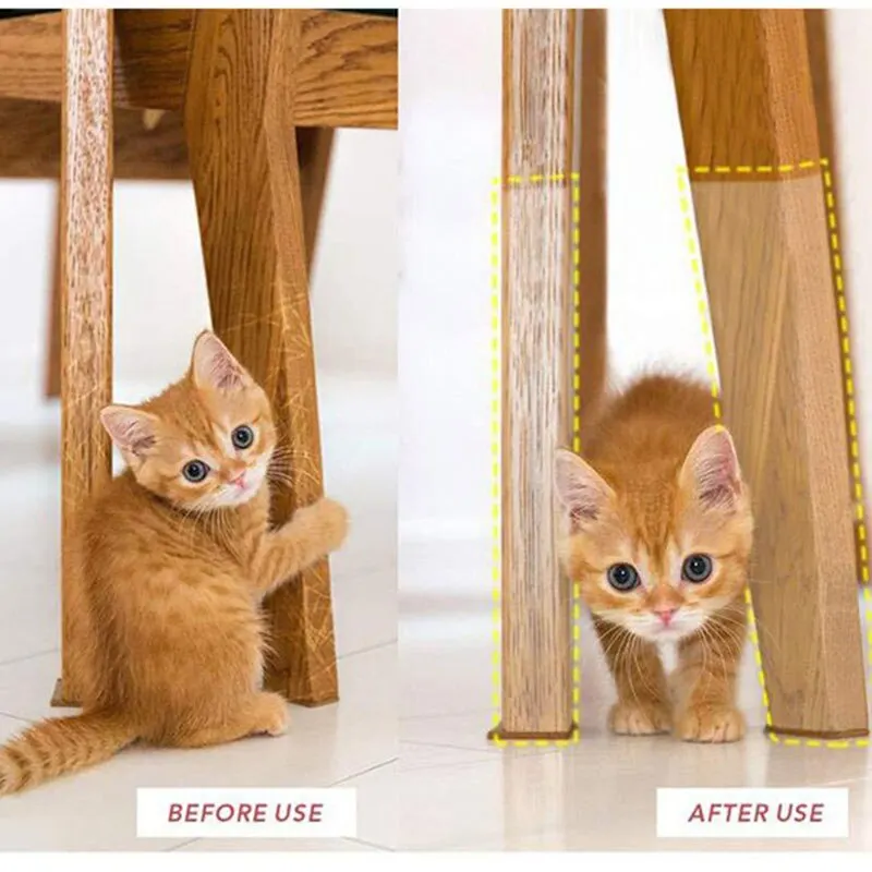 6Pcs Furniture Protector from Pet Scratch Clear Anti Scratch Cats Training Tape Sheets