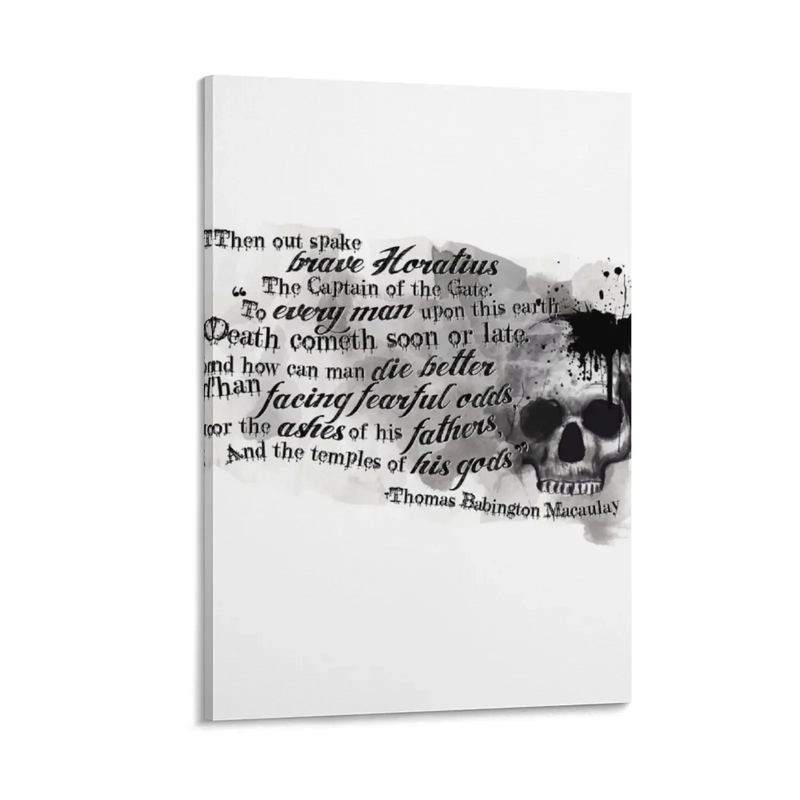 

Poetry Quote Brave Horatius Canvas Painting bedrooms decorations room decors aesthetic wall art canvas painting