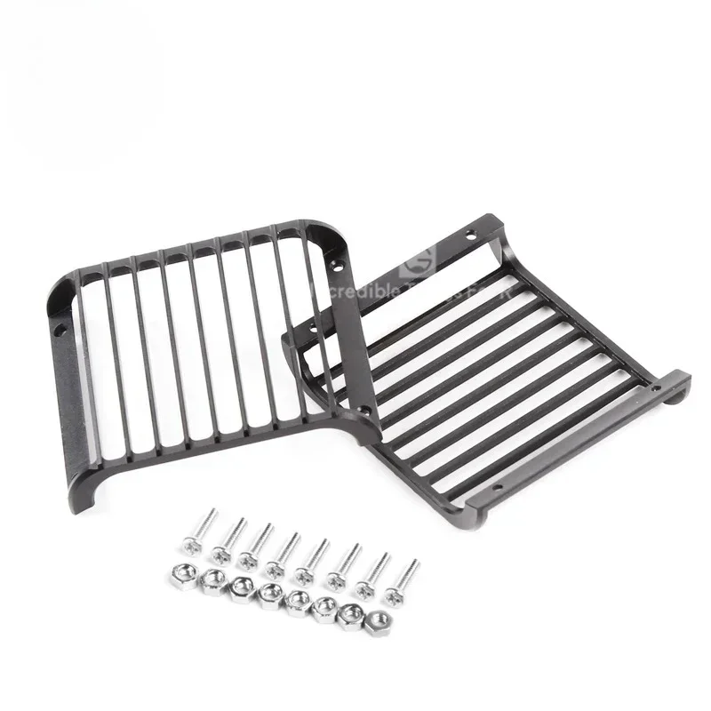 2Pcs TRX4 Defender Metal Front Lamp Guards Headlight Cover Guard Grille for 1/10 RC Crawler Car Trxs TRX-4