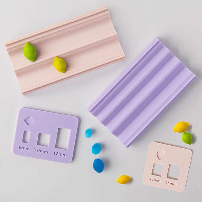 Soft Pottery Polymer Clay Mold 3D Mushroom Lemon Rhombus Beads Design Bead Roller DIY Earrings Necklaces Jewelry Making