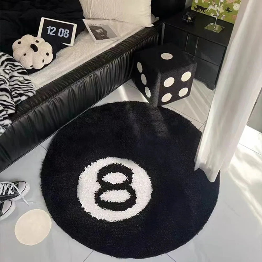 

Круглый флокированный ковер, одеяло для сидения, звукоизоляционный простой подарок для спальни, прикроватное одеяло, высококачественный грязеотталкивающий нескользящий коврик для ног