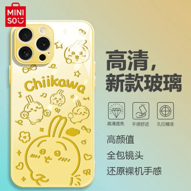 2024 New Miniso Chiikawa Apple 15promax Mobile Phone Case Cartoon Cute High-value Creative Iphone14 Mobile Phone Decorative Case