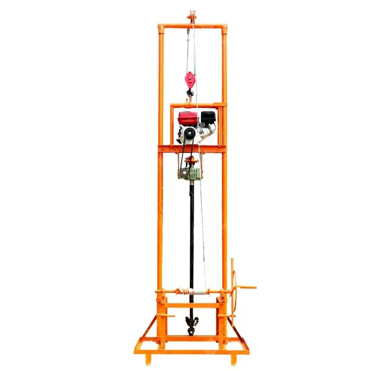 

Customized Mini Manual Water Well Drilling Rig 80m Depth Petrol Diesel Powered Lightweight Portable Borehole Machine For Sale