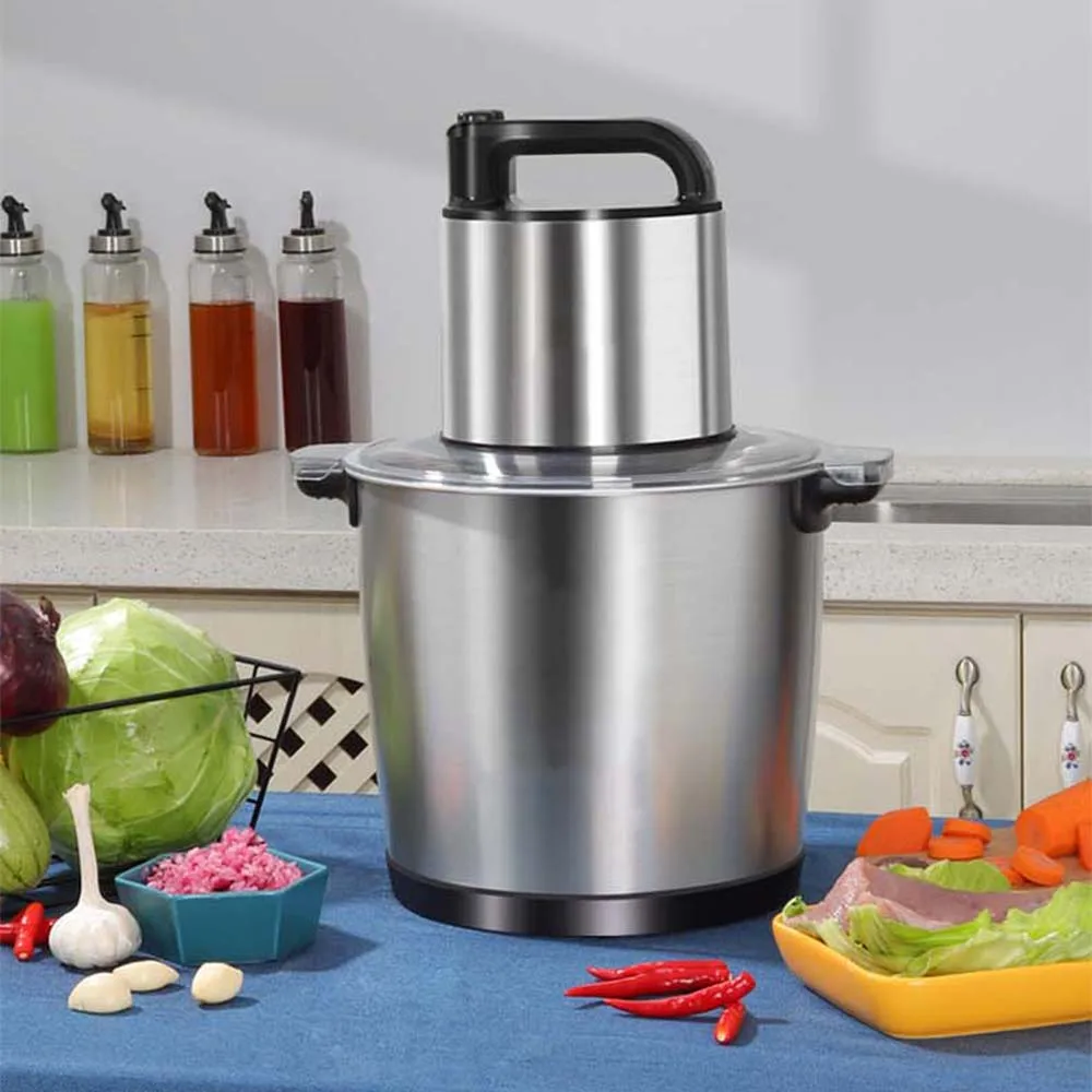 Мясорубка на 10 л, коммерческая овощерезка большой емкости, многофункциональная кухонная машина из нержавеющей стали