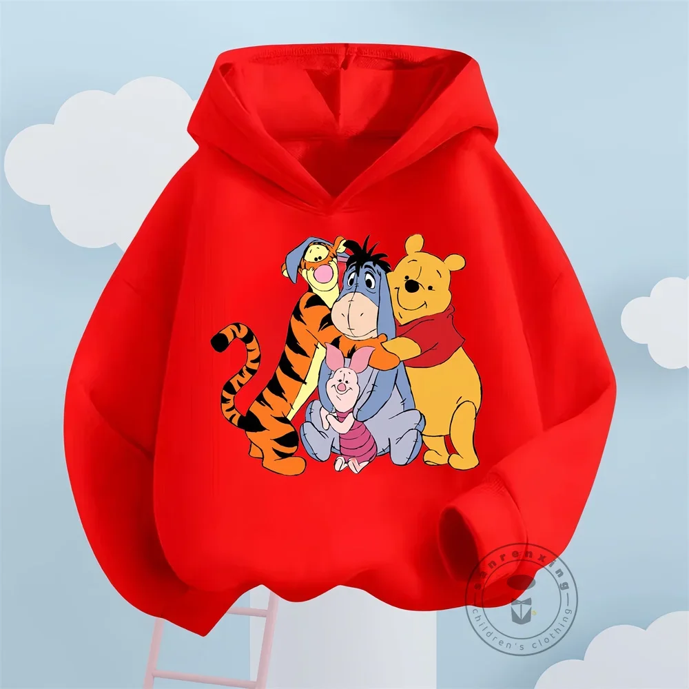 Winnie the Pooh Children Clothes Kids Suit Sweater Boy Girl Tigger Fleece Hoodies Pullover Sweatshirt Pant Baby Girls Tracksuit