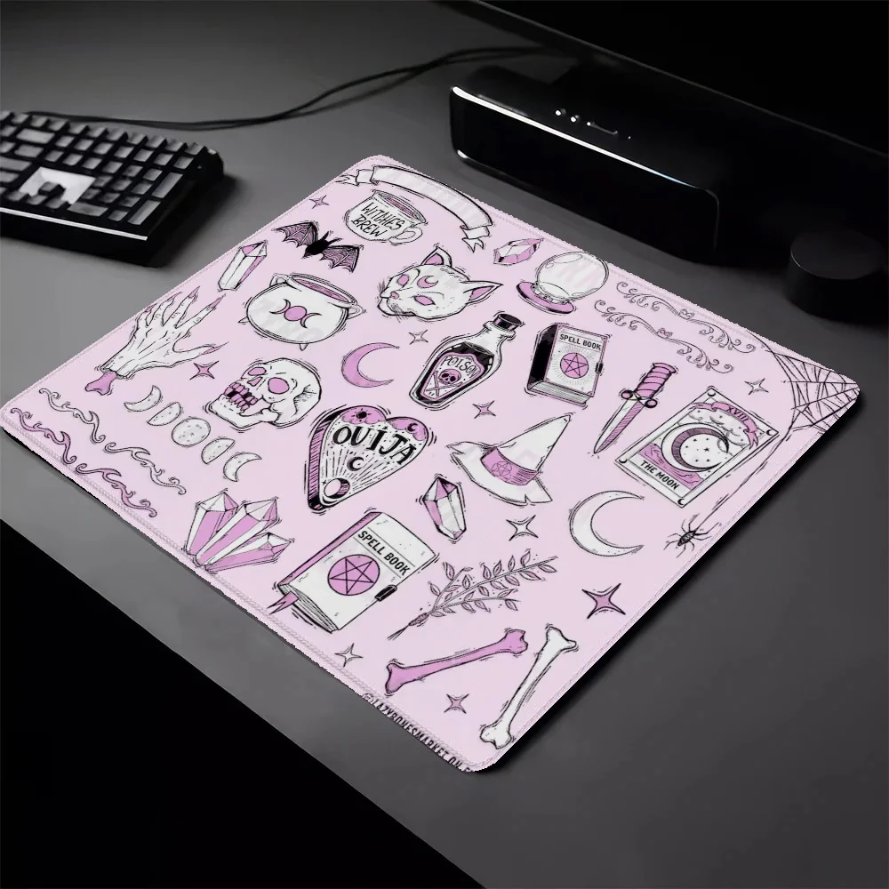 Alfombrillas de ratón inalámbricas Witchy Illustration Pack, alfombrilla de teclado pequeña para juegos, accesorios para Pc, alfombrilla de goma para jugador de mesa