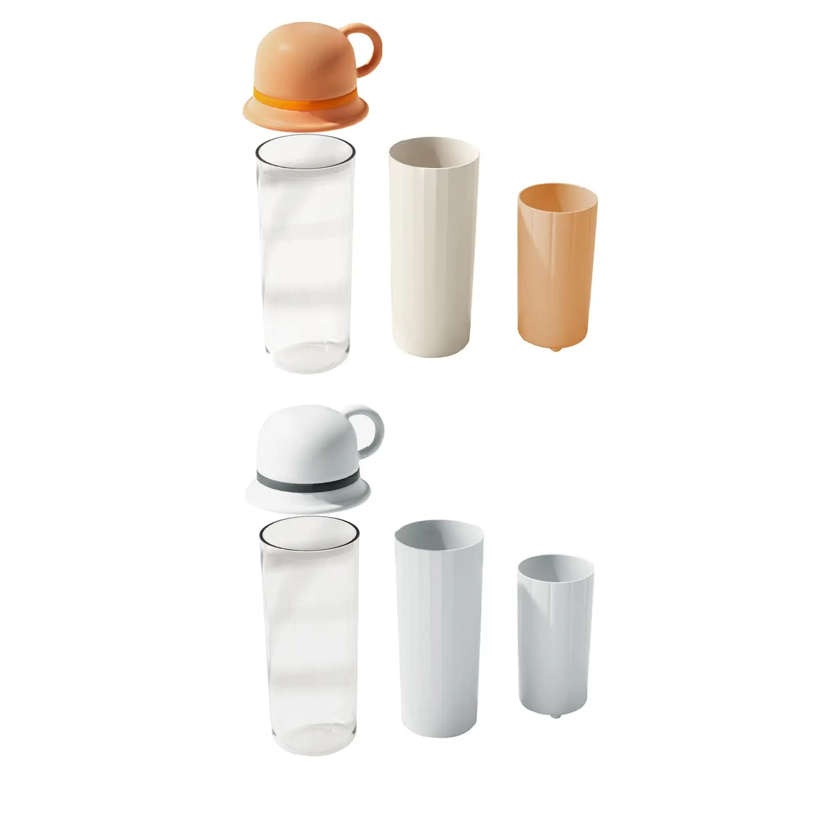 4in1 Toothbrush Cup Case Toothbrush Container Practical Toothbrush Holder Toothpaste Storage for Bathroom Home Hiking Business