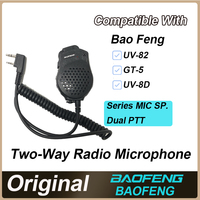 Baofeng Original UV-82  Dual PPT Speaker Microphone For Baofeng Walkie-Talkie UV-82 UV-8D GT-5 UV5RH UV-K5 UVK6 Etc