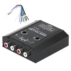 12V 4-Channel Audio Impedance Converter High to Low RCA Line Car Stereo Frequency Filter