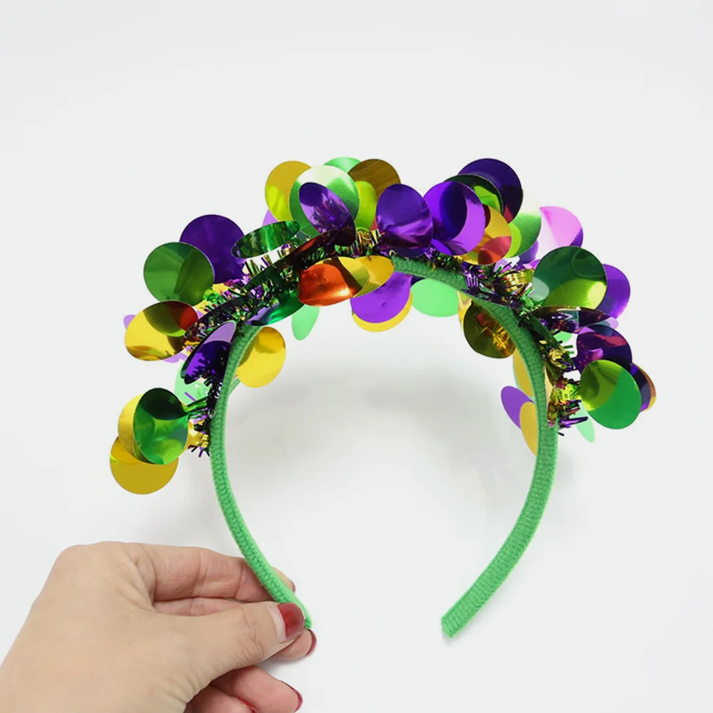 1 set Mardi Gras Tutu Gonna Fascia Accessori per costumi di carnevale per donne Ragazze Festa Festiva Outfit Mardi Gras Fascia per capelli