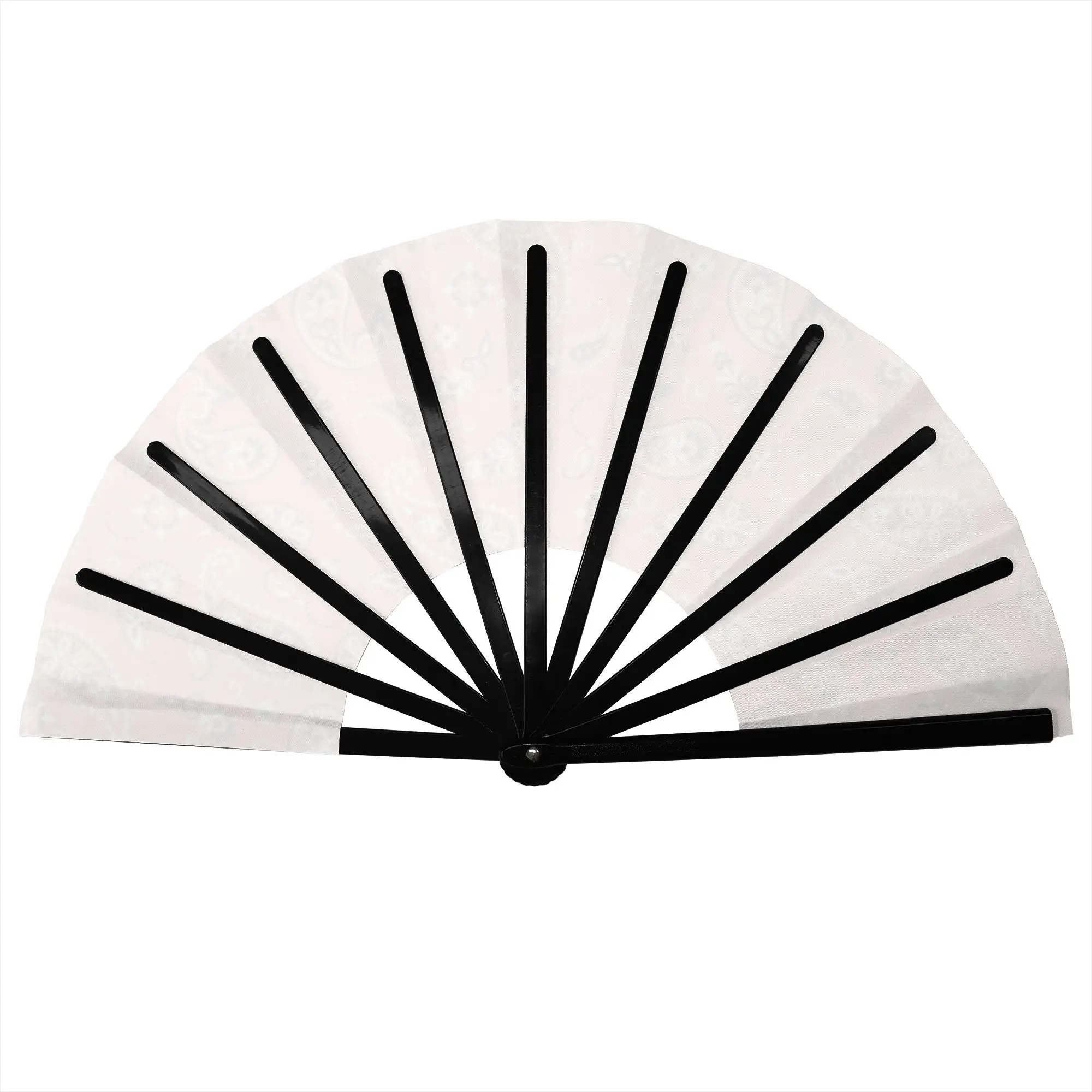 Orange Paisley Hand Fan Promotional Gift Wedding  Durable Folding Fans Unique Bulk Pack Fan
